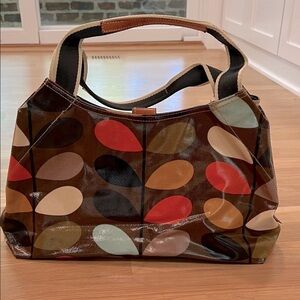 Orla Kiely Iconic Leaf Pattern HandBag - Vintage